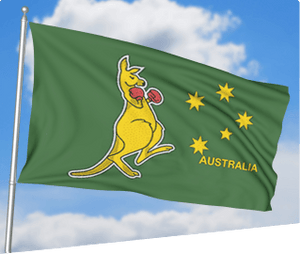 Boxing Kangaroo Flag - cmflags.com